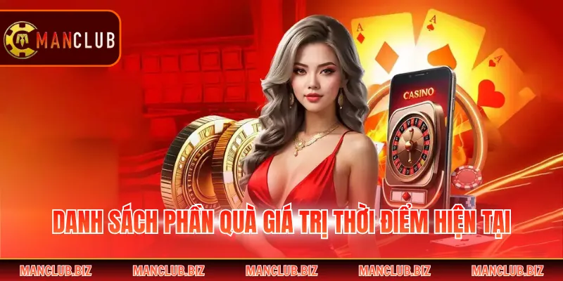 Danh sách phần quà giá trị thời điểm hiện tại